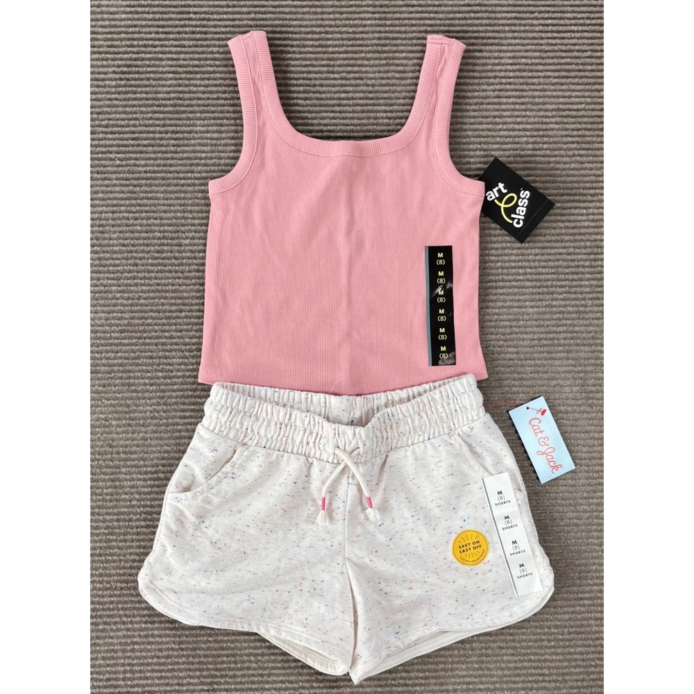 Girls Sz M Art Class Tank Cat & Jack Short Bundle Pink Dots Girls Sz M (8) NWT